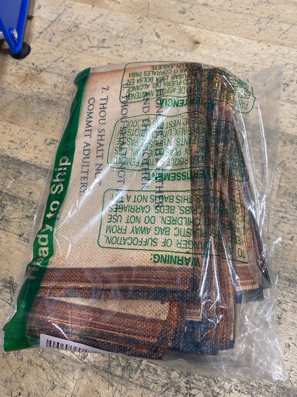 Photo 1 of 10 Commandments Placemats Set of 6 Ten Commandments Table Mats Decor Christian Religious Place Mats Imitation Linen Heat Tablecloth for Dining Decoration Kitchen Party Restaurants 12''x18''