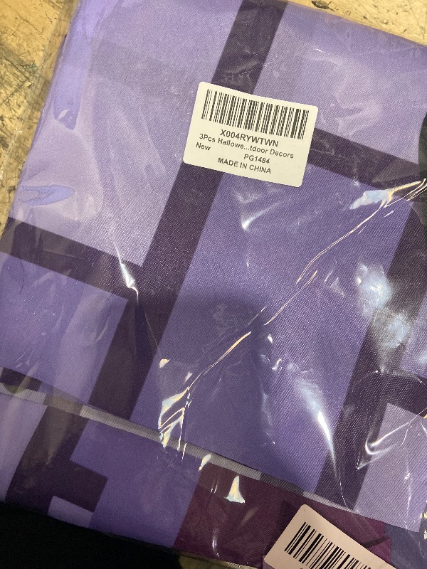 Photo 1 of 3 Pcs Halloween Door Banners Decorations Trick or Treat Porch Banner Castle Creepy Pumpkin Ghost Hanging Signs for Front Door Wall Home Party Favors Supplies Spooky Holiday Yard Outdoor Indoor Outside