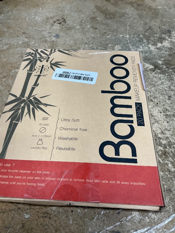 Photo 1 of 20 Packs Organic Reusable Makeup Remover Pads, Washable Bamboo Cotton Rounds for All Skin Types with Cotton Laundry Bag