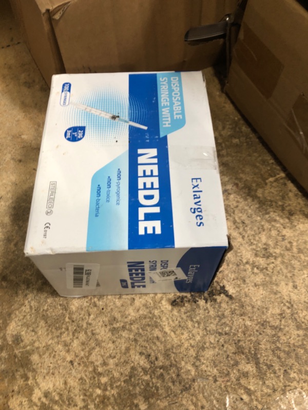 Photo 1 of 100 Pack Disposable 3ml/cc Lab Syringes with 23Ga 1 Inch Needle Luer Lock, Individually Sealed Packed