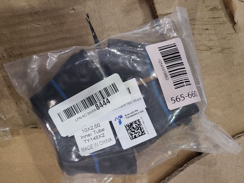 Photo 1 of 2 Pack of 10x2.50 Inner Tubes with 90° Bent Valve Stem Replacement for Electric Bike Scooter Rear Wheels
