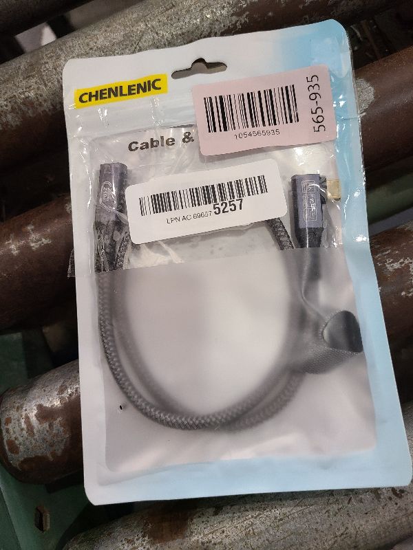 Photo 1 of 20Gbps USB C 3.2 Extension Cable, 90 Degree USBC 3.2 Gen2 Type-c Male to Female Extender Cable 4K@60Hz 240W Charging 20Gbps Data Transfer with External SSD eGPU (90 Degree Extension 20G 240W-0.5M)