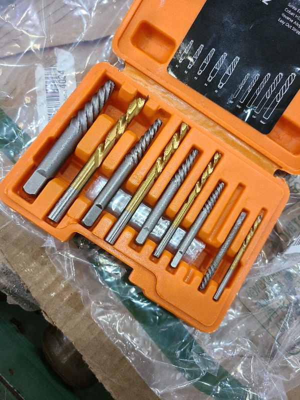 Photo 1 of 14Pcs Screw Extractor and Left Hand Drill Bits Set, Easy Out Screw Extractor Set, Broken Bolt Extractor Kit Bolt Remover, Reverse Cobalt HSS Steel Drill Bit for Remove Stripped Screws and Broken Bolts
