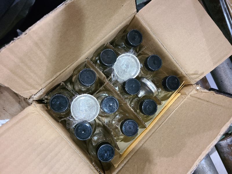 Photo 1 of 12 Pack, 2 oz Small Clear Glass Bottles w/Lid & 3 Funnels - 60ml Boston Shot Bottles for Health, Immunity, Potion, Wellness, Sample, Ginger, Juice - Mini Personal Care & Beauty Travel Bottle