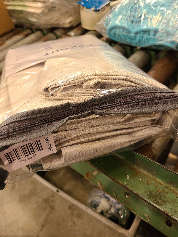 Photo 1 of 100% Blackout Shield Linen Blackout Curtains for Bedroom 90 Inches Long, Back Tab/Rod Pocket Living Room Drapes, Thermal Insulated Blackout Curtains 2 Panels Set, 50" W x 90" L, Oatmeal