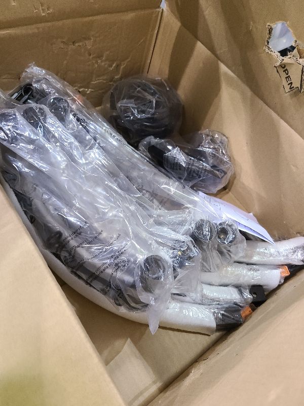 Photo 1 of 24" Wagon Wheel Chandelier, 8-Light Black Farmhouse Chandelier for Dining Room Light Fixtures Over Table, Metal Round Industrial Chandeliers for Kitchen Island Living Room Foyer Entryway Staircase