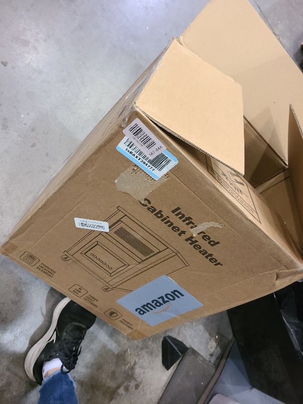 Photo 1 of 1500W Realsmart Space Infrared Heaters for Indoor Use Large room Electric Quartz Heater with Remote Control Wheels LCD Display 3 Heating Modes 12H Timer Overheat Tip Over Protection Safe