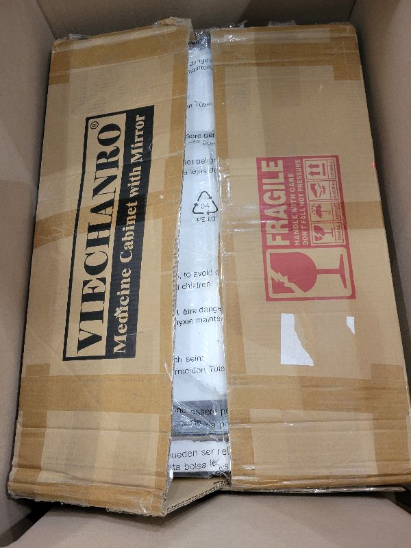 Photo 1 of 16"x24" Bathroom Medicine Cabinet with Mirror, Recessed and Surface Mount Medicine Cabinet Bathroom Mirror with Storage, Waterproof Black Metal, Stable and Removable 2 Metal Shelves, Easy Installation