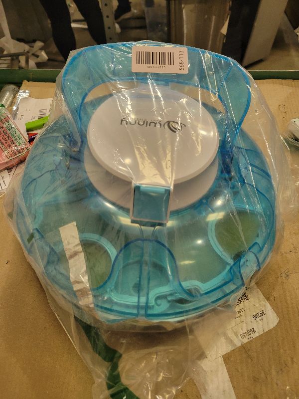 Photo 1 of (2025 Upgrade) Cordless Robotic Pool Cleaner, Lasts 75 Min, Automatic Vacuum for Above-Ground Pools up to 645 Sq.ft,Portable, Self-Parking,Light Blue