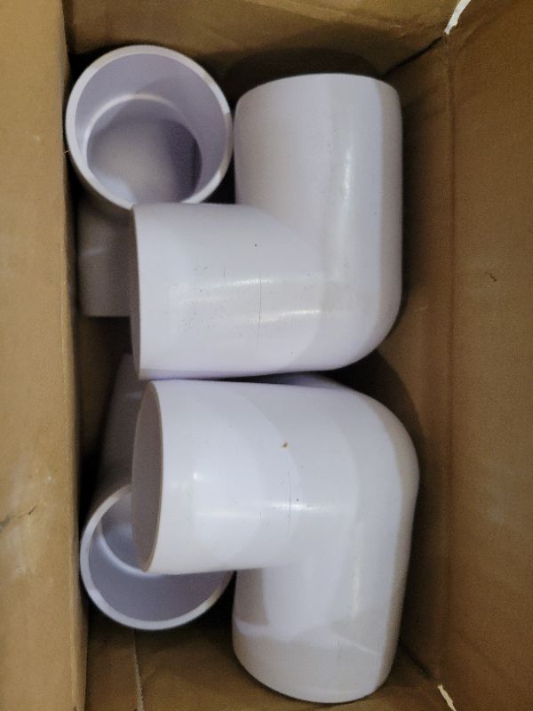 Photo 1 of ?letsFix 3 Way PVC Fittings 1-1/2 Inch (4-Pack), Furniture-Grade, Heavy-Duty Pipe Connectors for Plumbing, DIY Projects, and Home Furniture Assembly, Compatible with 1-1/2" Schedule 40 PVC Pipes?