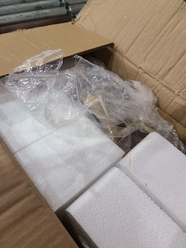 Photo 1 of 3-Light Gold Bathroom Light Fixtures, Modern Bathroom Vanity Light with Clear Glass Shade, Brushed Gold Bath Wall Mount Lights, Wall Lamp for Mirror Kitchen Bedroom Hallway Living Room Hallway