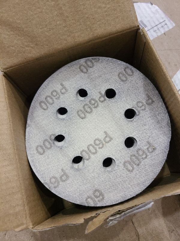 Photo 1 of 100 Pcs 5 Inch Sanding Discs Hook & Loop 8 Holes Wet Dry Sandpaper 180 240 320 400 600 800 1000 1500 2000 3000 Assortment Grits Silicon Carbide Orbital Sander Sand Paper for Wood Automotive Metal