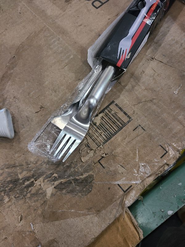 Photo 1 of 2Pcs Watermelon Fork Slicer Cutter, Stainless Steel 2-in-1 Watermelon Fork Slicer, Portable Watermelon Fork Watermelon Cutter Slicer Tool Fruit Forks Slicer for Home Party Camping Kitchen Gadget