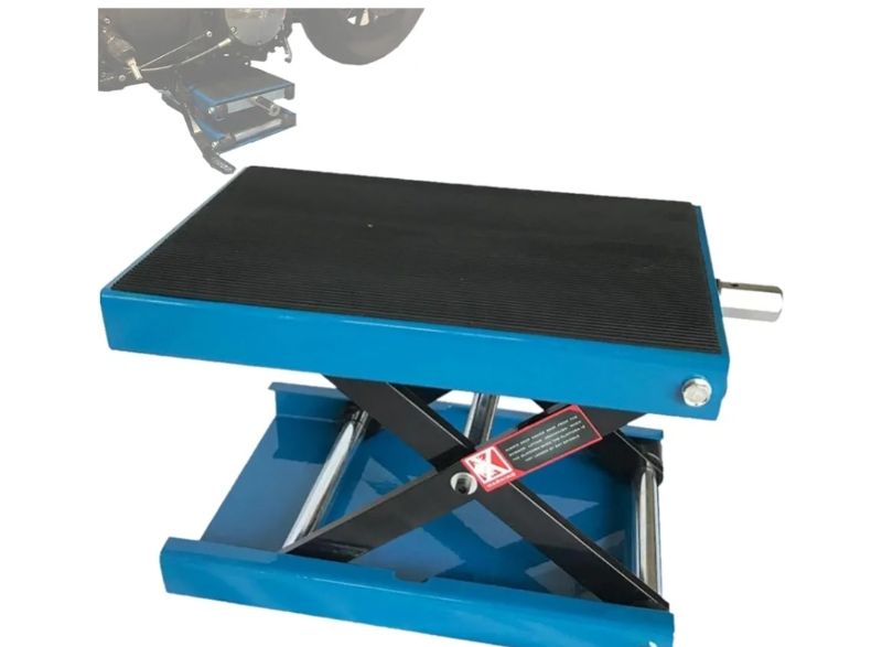 Photo 1 of 1100 LB Wide Deck Motorcycle/ATV Center Scissor Lift Jack Hoist Stand Bikes, black