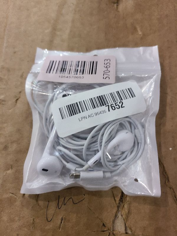 Photo 1 of 2-Pack Apple Earbuds with Lightning Connector (Plug&Play),Wired Headphone for iPhone with Built-in Mic & Volume Control,Compatible with iPhone 14/13/12/11/XR/XS/X/8/7/Pro Max?MFI Certified Earphone?