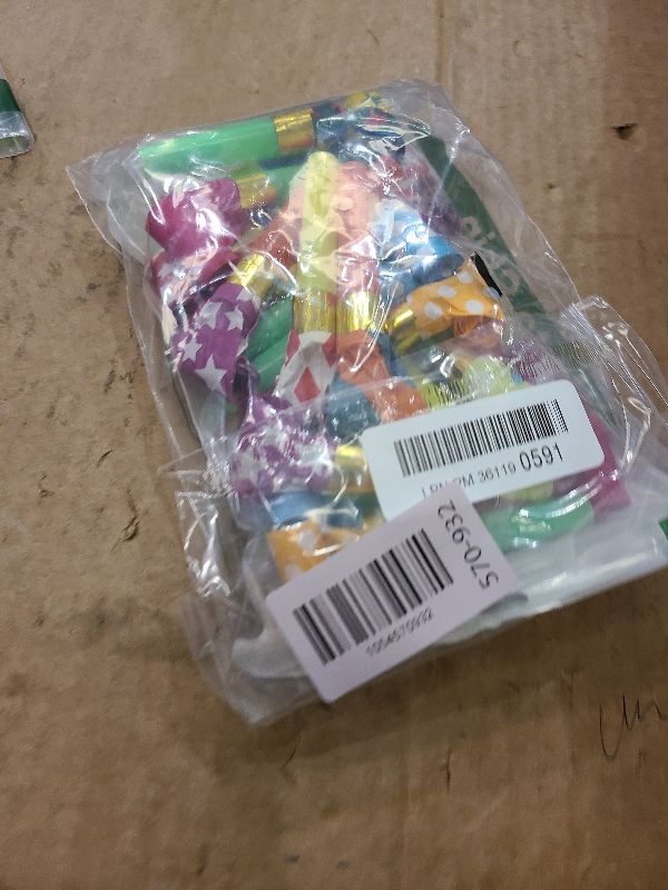 Photo 1 of 25pcs Party Blowers,Colourful Noisemakers Party Blowouts Squawkers Fringed Noise Maker,Birthday Noisemakers Birthday Blow Horns Party Whistles