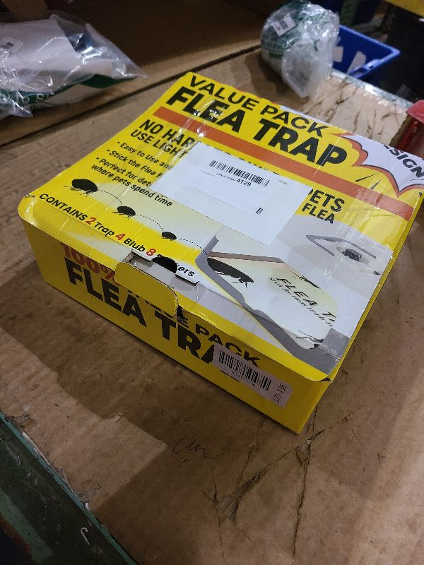 Photo 1 of 2 Pack Flea Traps for Inside Your Home, Flea Light Traps for Home Indoor with 4 Bulbs and 8 Sticky Discs, Bed Bug Trap Safe to Pets and Kids