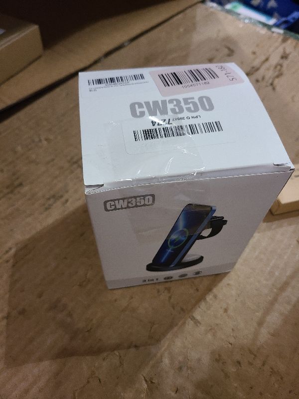 Photo 1 of 3 in 1 Charging Station for iPhone, Wireless Charger for iPhone 17 16e 16 15 14 13 12 11 X Pro Max & Apple Watch - Wireless Charging Station for AirPods 4 3 Pro