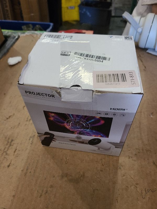 Photo 1 of ?Electric Focus?Mini Portable Projector with 4K Support, Bluetooth 5.4 WIFI6, 5watt Sound Base Speaker, 260 ANSI, Android 11, 210° Rotation , Auto Keystone Correction Video Projector HY300 PLUS