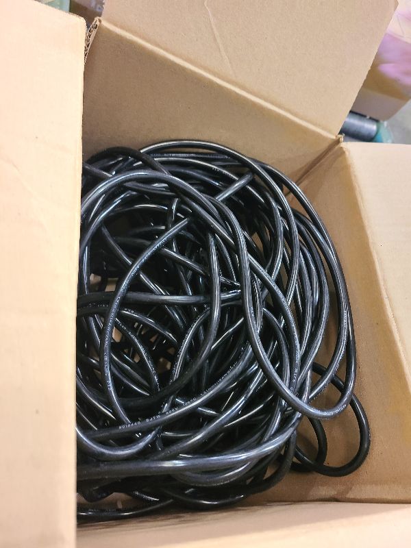 Photo 1 of 16/3 10A 125V 1250W 100 Ft Outdoor Extension Cord Waterproof, Weatherproof & Flame Retardant Black 3 Prong Power Cord Outside for Lawn & Garden, SJTW ETL Listed