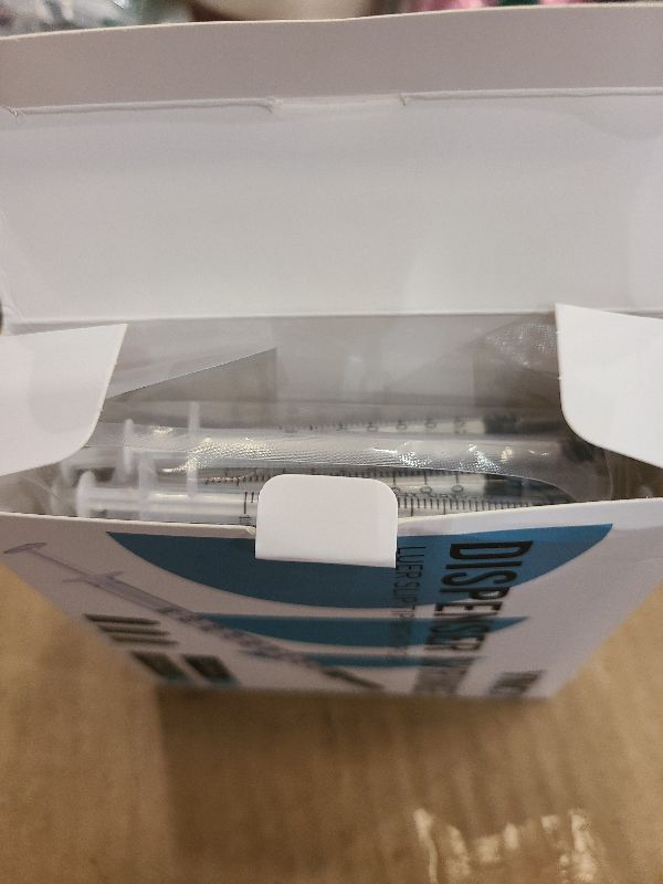 Photo 1 of 1ml Syringes with Cap, Luer Slip Tip, Whole Pack Bulk Sterile Sealed, No Needle