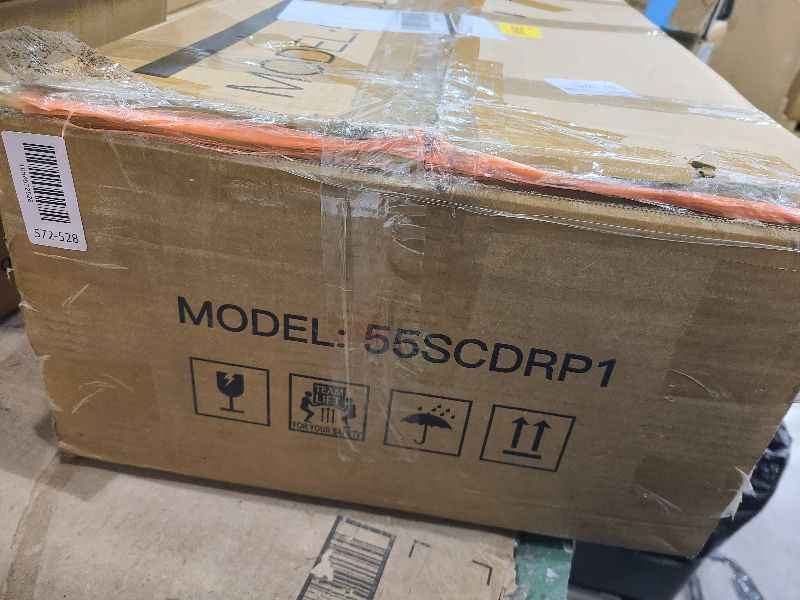 Photo 1 of 12 Drawer Dresser for Bedroom, Black Dresser TV Stand for 65, 70, 75 inch TV with Led Light & Charging Station, Wide Chest of Drawers with Open Shelves, Fabric Dressers for Closet, Living Room