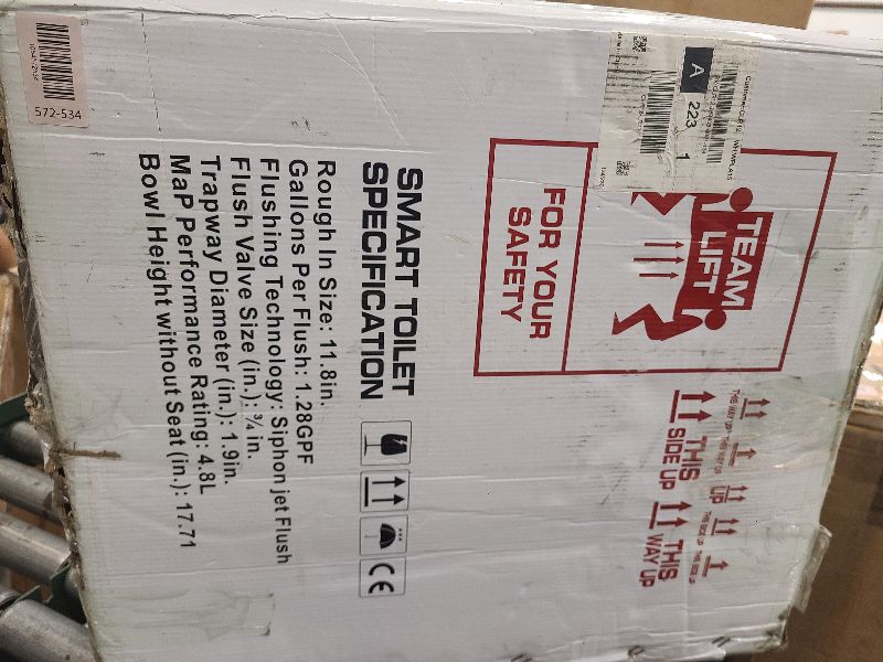 Photo 1 of  Smart Toilet with 1000 Gram MaP Flush Score,Auto Open/Close,Foam Shield,Auto Flush,Foot Sensor,Movement Drying,Heated Seat,ADA Chair Height,One Piece Toilet with Tank Built in