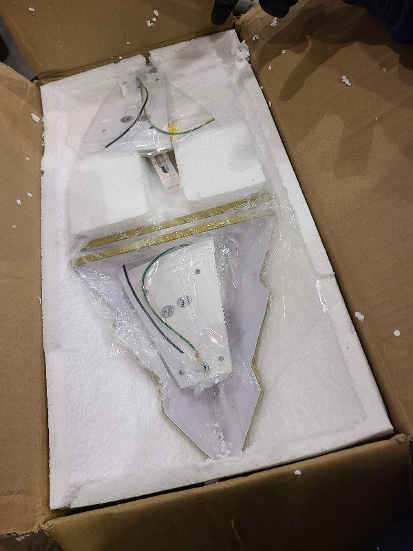 Photo 1 of 2PCS Wall Sconces European-Style Fan-Shaped LED Wall Light Fixture,Antique Wrought Iron Wall Lamp Fitting Art Deco G9 Wall Sconce Art Deco for Living Room Bedroom Aisle( Color : Gold )