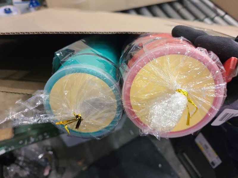 Photo 1 of 2-Pack Extendable Poster Tubes Expand from 24.5” to 40” with Shoulder Strap | Carry Documents, Blueprints, Drawings and Art | Red and Green Portable Durable Round Storage Cases with Lids and Labels