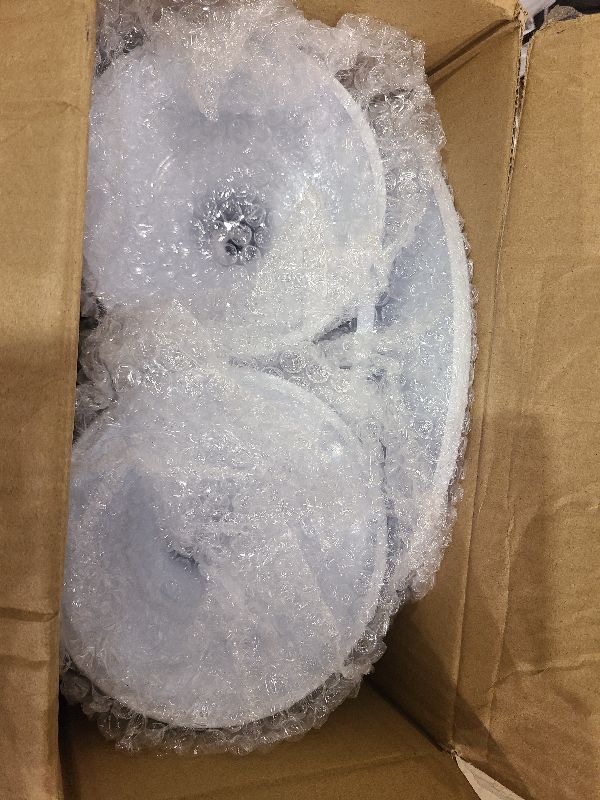 Photo 1 of 3 Pcs Cake Stand Set - Metal Round 8" 10" 12" Tiered Display Stands Cupcake Dessert Stands for Birthday, Wedding, and Party Decorations, Baby Shower (White)