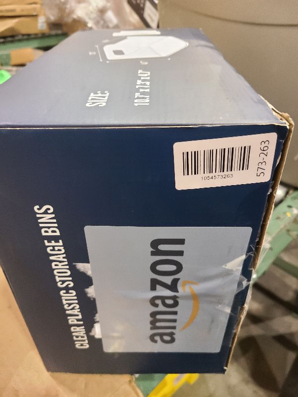 Photo 1 of 12 PACK Multi-Use Clear Plastic Storage Bins for Organizing w/Labels - Home, Kitchen, Pantry, Bathroom, Office, Cabinet Shelf Organizer Bins - SOHO Collection, RV, Fridge Organization Containers - L