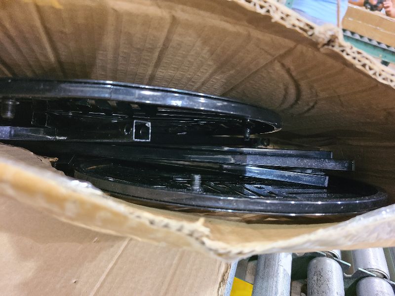 Photo 1 of 2 Packs 13" Metal Outdoor Side Tables Small Black Outside End Table for Patio Round Accent Corner Stand for Small Spaces Weather-Resistant Coffee Table for Balcony Porch Plant Stand, Pinna Form Leaf