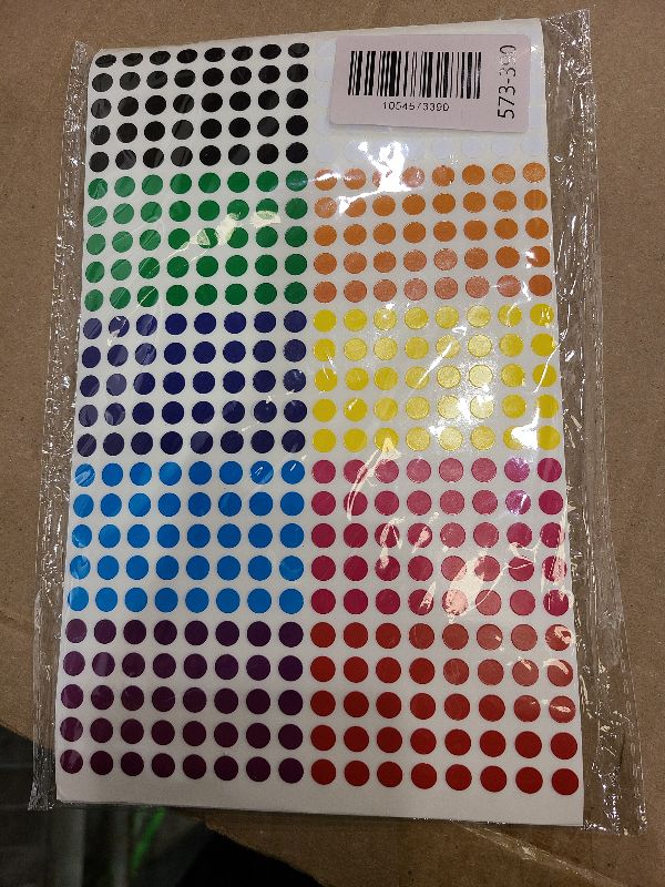 Photo 1 of 10000 Pcs 1/4" Small Colored Dot Stickers Tiny Round Labels, 10 Colors Circle Stickers for Office Classroom