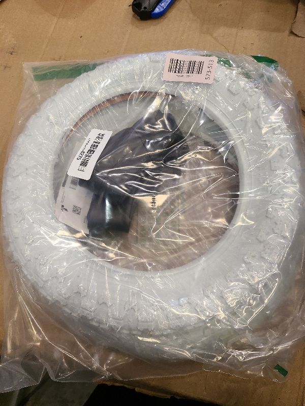 Photo 1 of (2 Sets) 12” x 2.125 Kids Bike Replacement White Tires and Tubes - Compatible with Most 12”-12.5” Kids Bikes Like RoyalBaby, Schwinn, and Dynacraft - Made from BPA/Latex Free Butyl Rubber