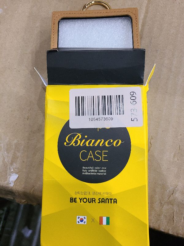 Photo 1 of [BeYourSanta] for Galaxy Z Flip 6 Case, Bosco & Bianco with Card Holder, Camera Cover, and Hinge Protection - Italian Vegan Leather | Ring Holder (Saddle Brown, Bianco(1 Slot))