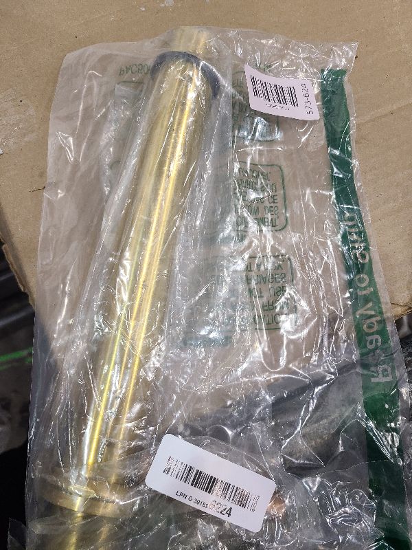 Photo 1 of 1-1/2Inch X 12Inch, 22Ga, Flanged Dishwasher Tailpiece W/ 1/2Inch (5/8Inch Od) Copper Branch Outlet, Rough Brass