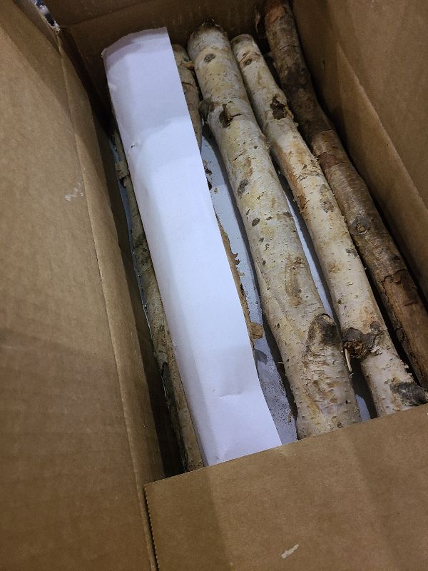 Photo 1 of 12 Pack Birch Logs for Fireplace Decorative,Birch Wood for DIY Crafts,Natural Birch Log for Decoration,Birch Branches for Fireplace Decor,Firebowl,Fire Pit(Logs:0.7''-1.6'' Dia.x16.5 Length)