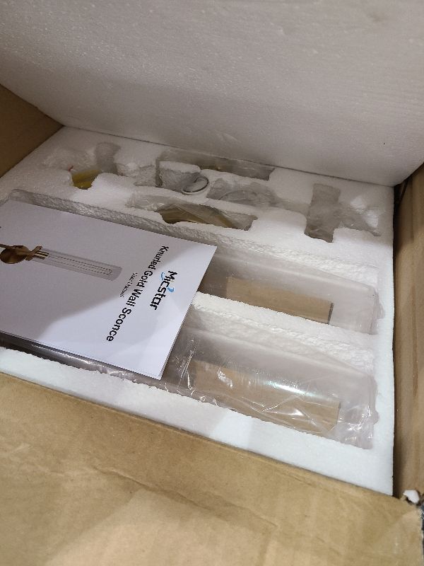 Photo 1 of 19.5" Knurled Gold Wall Sconces Set of 2, Bathroom Vanity Light Fixtures with Clear Glass Tube, Modern Lamp Lighting for Bedroom, Living Room, Hallway, Staircase, Mirror, Kitchen