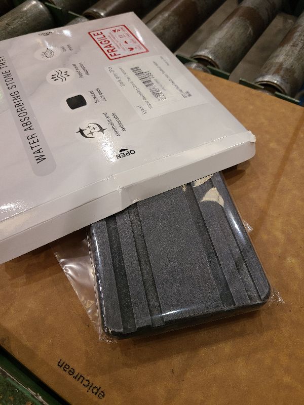 Photo 1 of 2PCS Water Absorbing Stone Tray, Quick Drying Diatomite Stone Sink Tray, Water Absorbent Diatomite Coasters for Kitchen Sink, Bathroom Counter Hand Soap Dish Toothbrush Holders