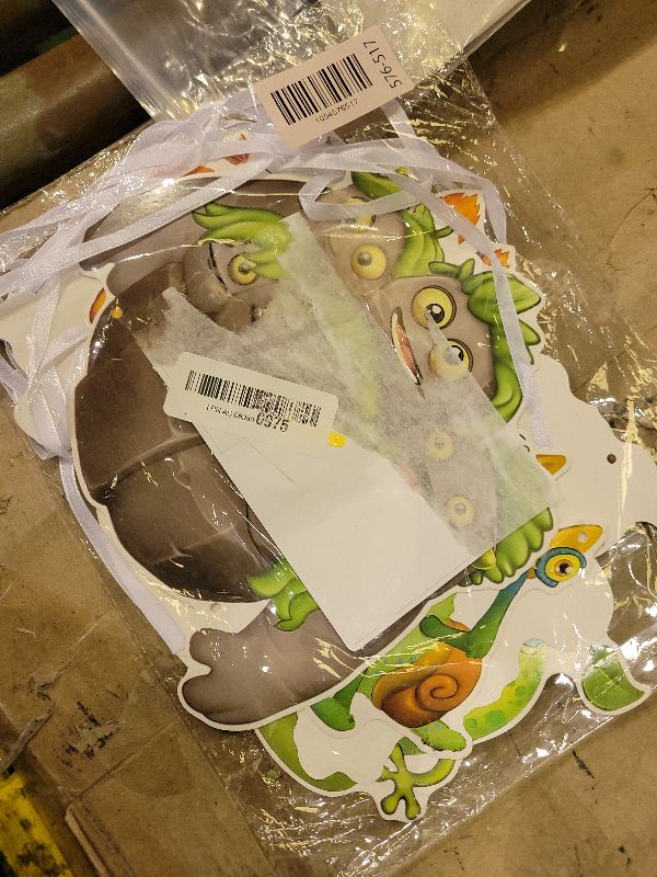 Photo 1 of 2Pcs Monster Porch Sign Door Banner Monster Theme Party Supplies for Monster Birthday Party Decorations