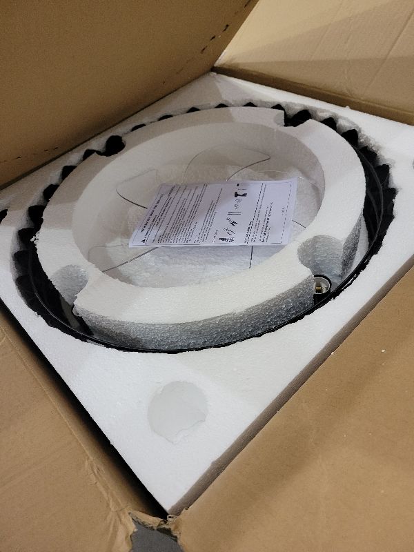 Photo 1 of 20 Inch Black Caged Ceiling Fan, Black Fandelier Ceiling Fan with Light with 6-Speed Motor, Ceiling Fans with Lights and Remote for Bedroom, Living Room, Dining Room