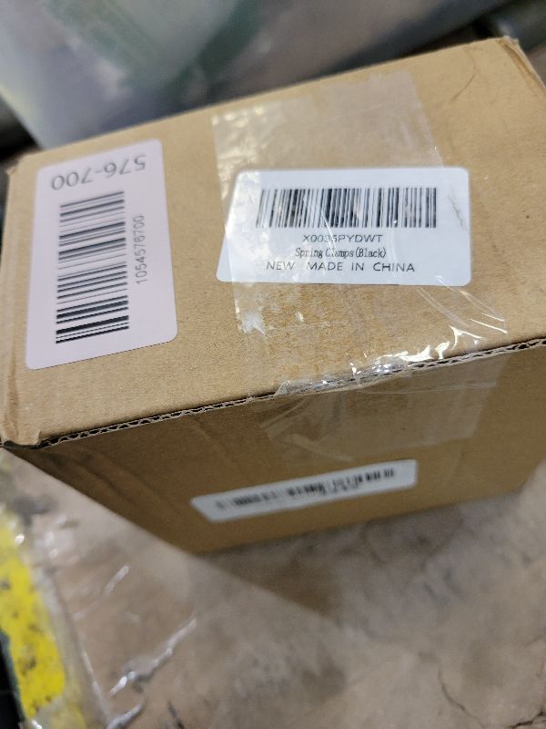 Photo 1 of 12 Pack Plastic Spring Clamps, 3.5inch Small Heavy Duty Clips for Crafts, Backdrop Stand, Woodworking, Photography Studios (Black)