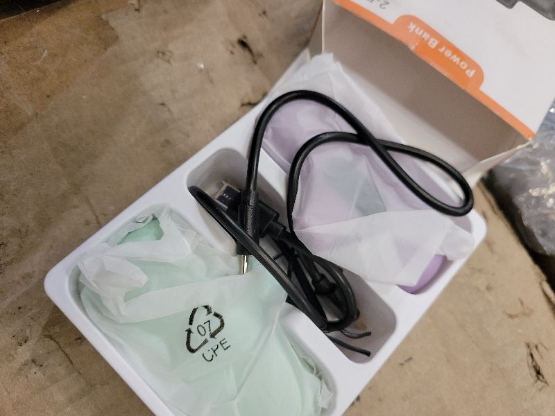 Photo 1 of [2 Pack] Mini Portable Charger 5000mAh,Ultra-Compact 15W PD Fast Charging Power Bank,LCD Display Cute Battery Pack Backup Charger Compatible with iPhone 14/14 Pro Max/13 Pro/12/11/XR/8/7-Green+Purple