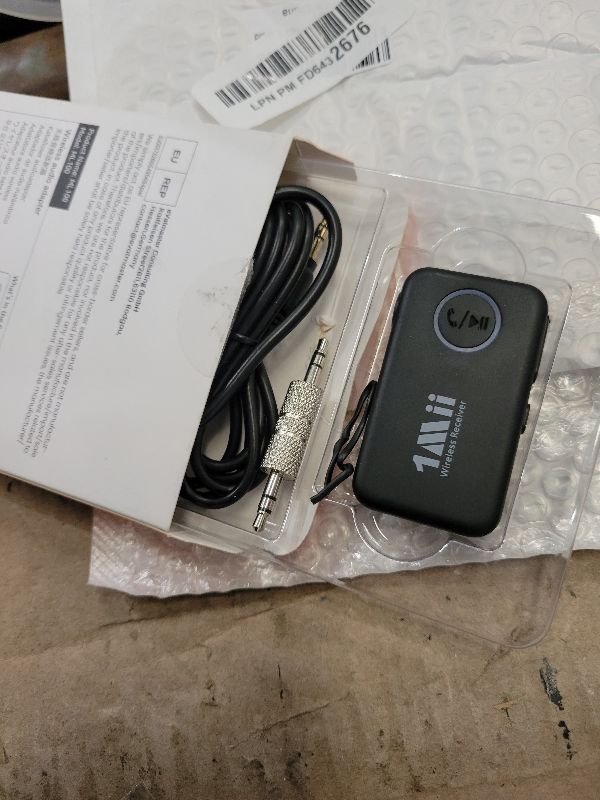 Photo 1 of 1Mii Bluetooth 5.3 Music Receiver for Car/Home Stereo, Aux Bluetooth Adapter for Car with Volume Control Supports Hands Free Calls, 16H Battery Life