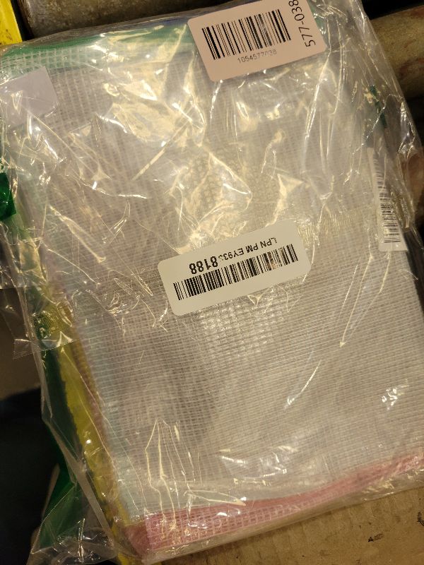 Photo 1 of 12 Pack Document Zipper Pouch Travel File Mesh Bags A4 A5 A6 Size School Office Supplies Colors Plastic Bag for Storage Waterproof Zip Folders Cosmetics Pouches Letter Pencil PVC Organizing for Home