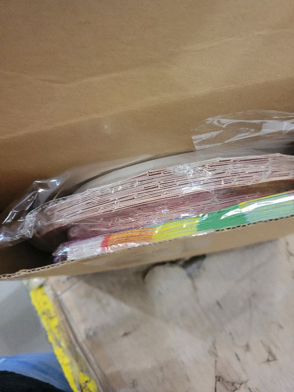 Photo 1 of 100 Pcs Rainbow Party Supplies Include 7 Inch Rainbow Party Plates 9 Inch Party Plates Napkins and Tableware Forks Spoons for 20 Guests Birthday Party Decorations(Rainbow Style)