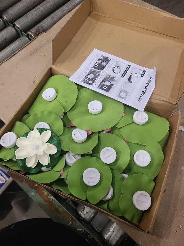 Photo 1 of 14 PCS Diwali Waterproof Floating Lotus Light - Floating Flower Light Battery Operated Water Activated Muiti-Color RGB Pool Flower Lamp Wedding,Anniversary,Garden Decoration