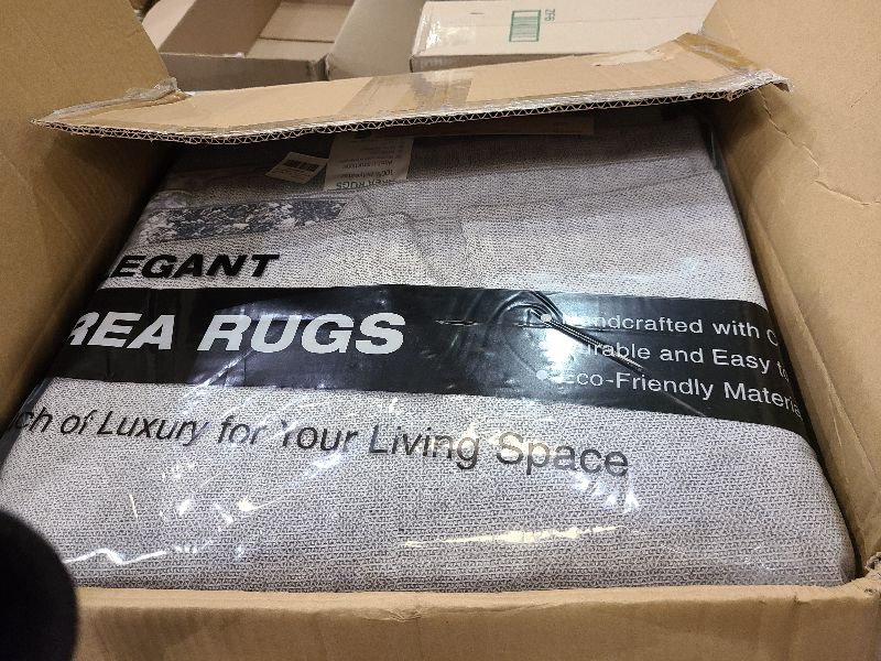 Photo 1 of 10x14 Area Rugs Living Room: Washable Large Abstract Modern Soft Rug Stain Resistant Indoor Floor Non Slip Accent Carpet for Bedroom Nursery Playroom Office Dining Room Dorm Home House- Gray Rust