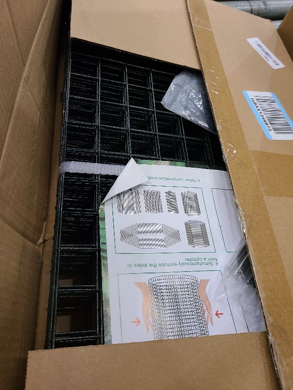 Photo 1 of 10 Packs 24"x 12" Large Wire Plant Protectors Wire Plant Cages Mesh Plant Cage Chicken Wire Cloche with Ground Stakes and Nylon Ties Protect Plants,Garden,Shrubs and Vegetables from Animals-30PCS