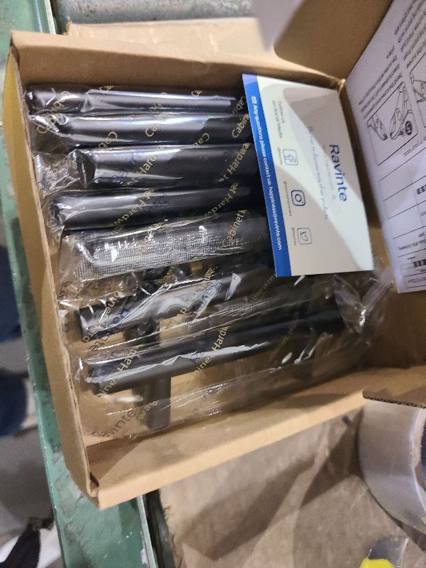 Photo 1 of 10 Pack Cabinet Handles with 3 Inch (76mm) Hole Center Matte Black Cabinet Pulls Stainless Steel Drawer Pulls, Kitchen Knobs for Dresser Drawer, 5 Inch Overall Length